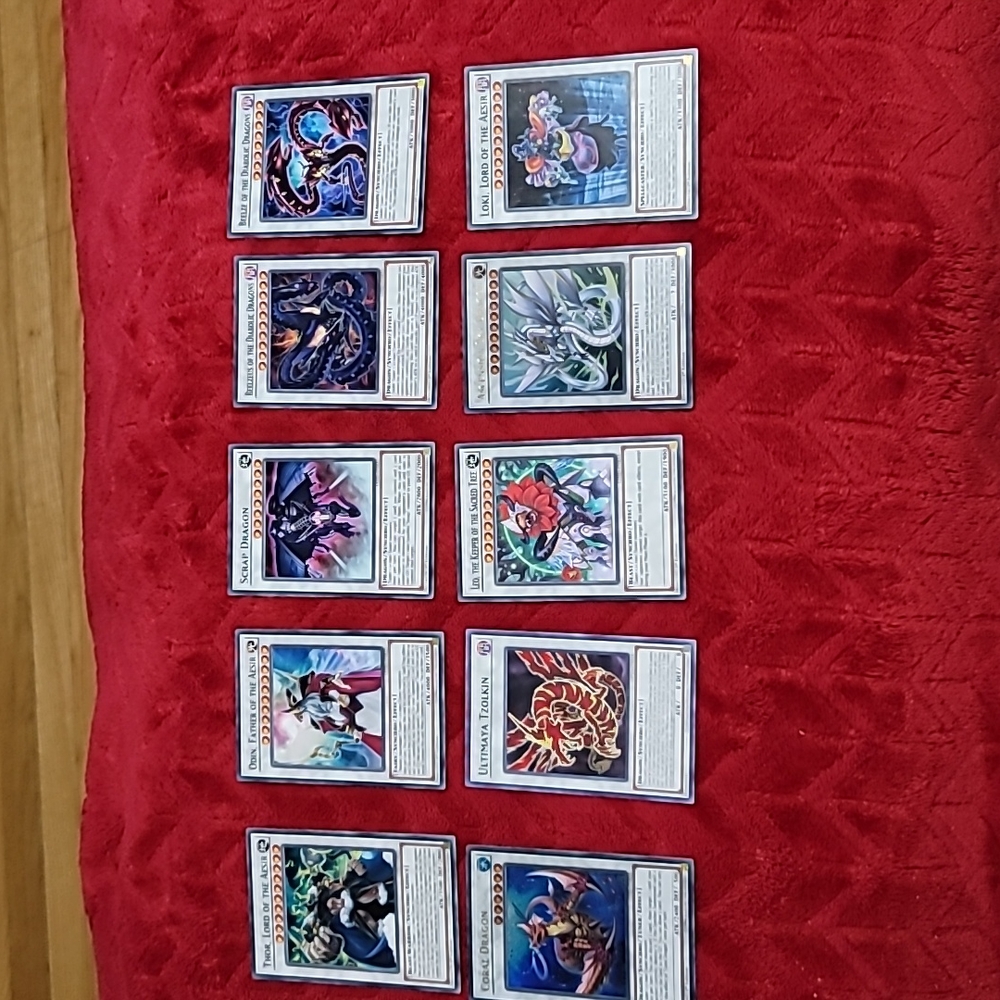 Set of 10 Yu Gi Oh cards (Grey Border)
